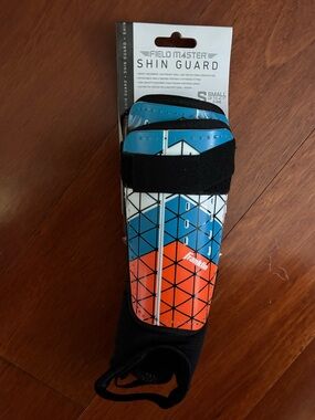 New! Franklin Sports Field Master Shin Guards Kids Small Up Blue/orange